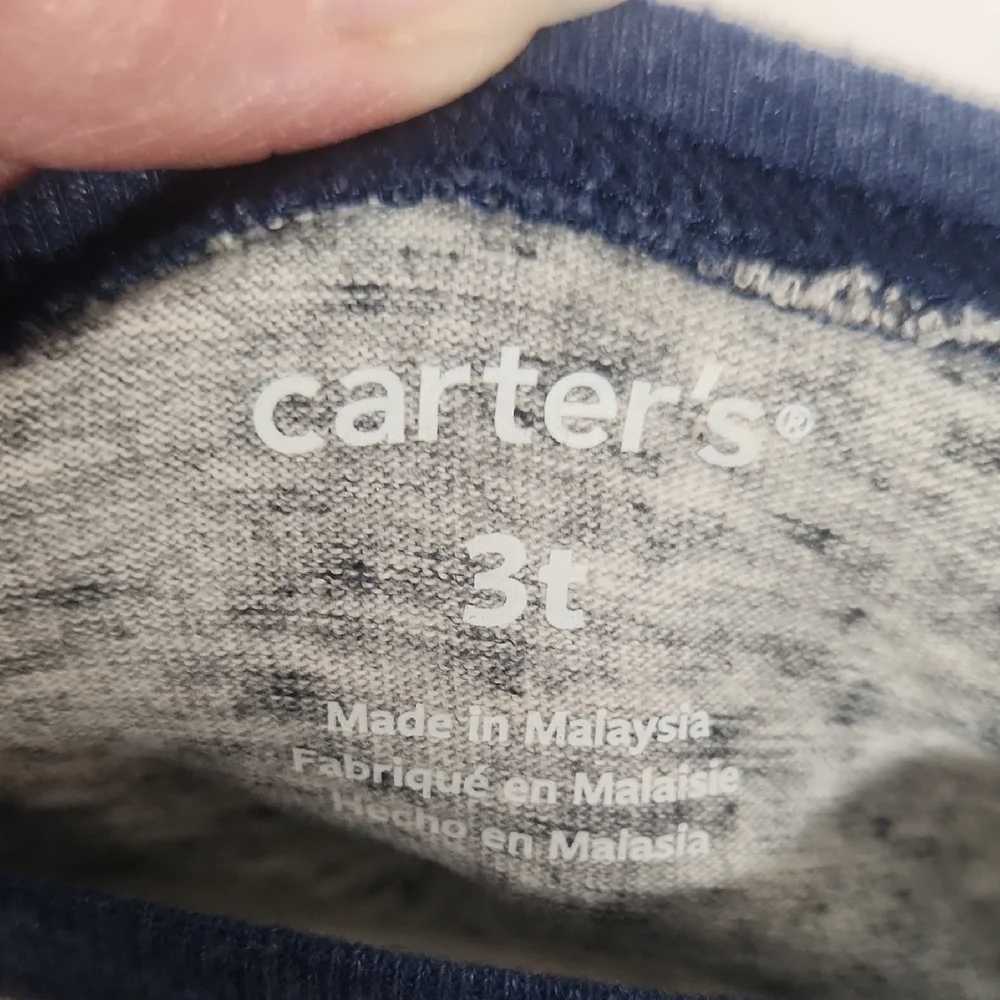 Carter's Blue and Gray 'Mr. Independent' Kids Shirt Size 3T